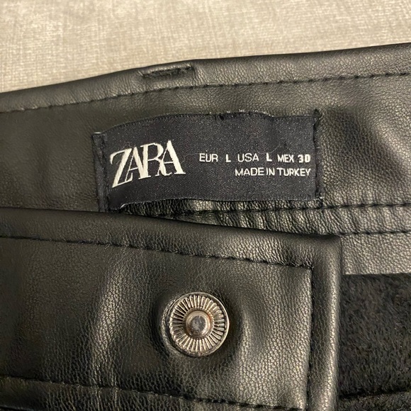 Zara Leather faux pant so flattering. - Picture 3 of 11